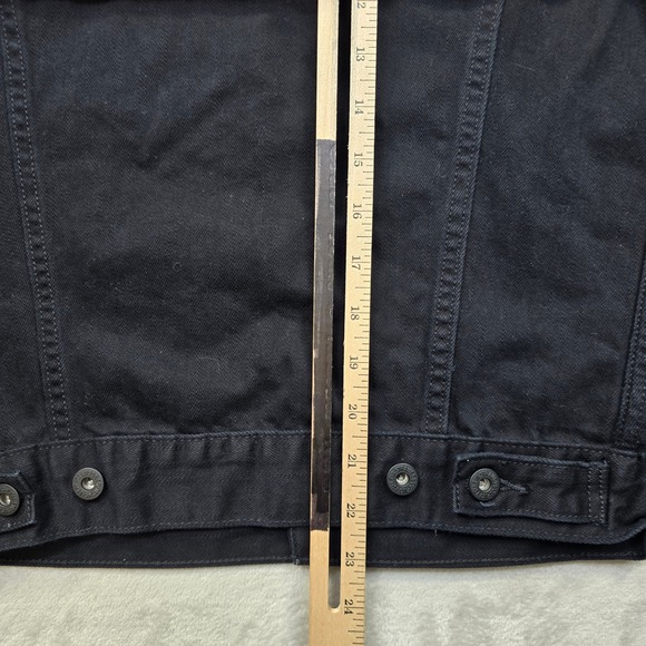 Levis Trucker Denim Jacket Mens Small Mens Black Classic Jean Jacket - Picture 8 of 12